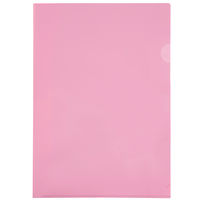 アスクル　カラークリアーホルダー　A4　10枚　不透明タイプ　ピンク　ファイル  オリジナル