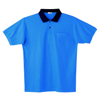 自重堂 半袖ポロシャツ 男女兼用 ブルー L 24444（取寄品）