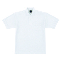 自重堂 半袖ポロシャツ 男女兼用 ホワイト M 47614（取寄品）