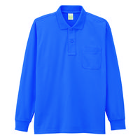自重堂 長袖ポロシャツ 男女兼用 ブルー EL 85244（取寄品）
