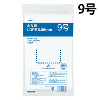 ポリ袋（規格袋）　透明中厚手タイプ（LDPE）　0.06mm厚　9号　150×250mm　1箱（2500枚：50枚入×50袋）  オリジナル