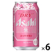 (数量限定) ビール アサヒスーパードライ 春限定 スペシャルパッケージ 桜 缶 350ml 6本