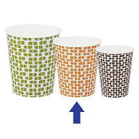 【アウトレット】紙カップ　コーヒービーンズ　205ml（7オンス）　1袋（40個入）