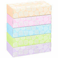 【アウトレット】アスクル　オリジナルティッシュ　パステルリーフ　1パック（5箱入）