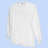 AITOZ（アイトス） ユニセックス 大きいサイズ 長袖Tシャツ（ポケット付） ホワイト 3L AZ-10575 1着（直送品）