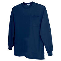 AITOZ（アイトス） ユニセックス 大きいサイズ 長袖Tシャツ（ポケット付） ネイビー 4L AZ-10575 1着（直送品）