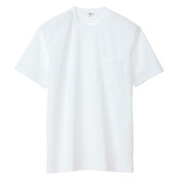 AITOZ（アイトス） ユニセックス 大きいサイズ 半袖Tシャツ（ポケット付） ホワイト 4L AZ-10576 1着（直送品）