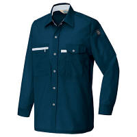 アイトス　長袖シャツ（薄地）　ネイビー 5L　AZ5365-008-5L　1着　（直送品）