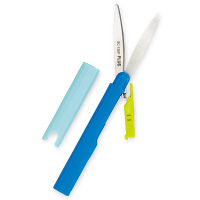 プラス ツイッギー フィットカットカーブ携帯はさみ ブルー 青 34575