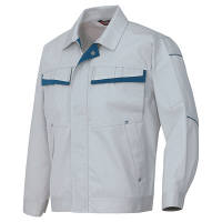 アイトス　長袖ブルゾン（配色）　シルバーグレー