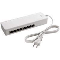 ロジテック　100BASE-TX対応　タップ型　8P　スイッチングハブ（電源内蔵）　LAN-SW08/TAPA