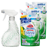 【ロハコ限定デザイン】トイレマジックリン 消臭・洗浄スプレー ツヤツヤコートプラス komorebiデザイン シトラスミント本体 ＋ 詰め替え セット 限定