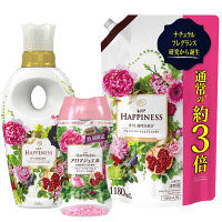 【LOHACO限定セット】レノアハピネスナチュラル プレミアムフローラル＆ざくろの香り 本体（520ml）+詰め替え（1180ml）+ジュエル（180ml）