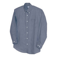 AITOZ（アイトス） ユニセックス 小さいサイズ 長袖ボタンダウンシャツ ギンガムチェック ネイビー 3S AZ-7824 1着（直送品）