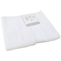 【ワゴンセール】新疆綿ビルドカラー フェイスタオル ホワイト 1枚 約34×80cm 林