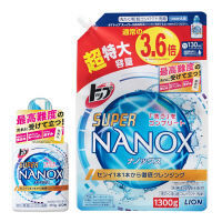 【お得なセット】トップ スーパーNANOX（ナノックス） 本体（450g） + 詰め替え 超特大（1300g） 1セット 衣料用洗剤 ライオン