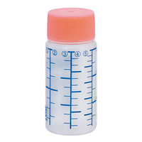 金鵄製作所 NK投薬瓶（30mL）ベーシックキャップ（ピンク） 本体色:透明 青色目盛り 未滅菌 1袋（100本入）