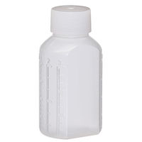 金鵄製作所 マーカー瓶（60mL）ベーシックキャップ（ホワイト） 投薬瓶 本体色:透明 凹形目盛り 未滅菌 1袋（100本入）