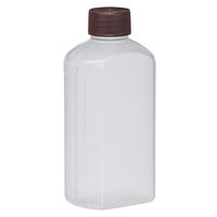 金鵄製作所 マーカー瓶（200mL）ベーシックキャップ（ブラウン） 投薬瓶 本体色:透明 凹形目盛り 未滅菌 1袋（100本入）