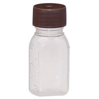 金鵄製作所 小判投薬瓶 ベーシックキャップ 本体色:透明 凸凹目盛り 刻印目盛り 未滅菌