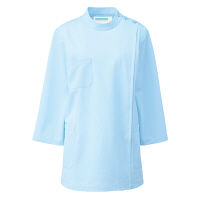 KAZEN レディス医務衣七分袖 （ナースジャケット） 医療白衣 サックスブルー（水色） 3L 268-11（直送品）