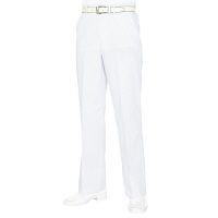 KAZEN メンズスラックス（ファスナー） 医療白衣 ホワイト W95cm 430-40（直送品）
