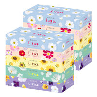 ティッシュペーパー　150組（5箱入）　1セット（2パック）エリエールイーナボックスティッシュ　大王製紙