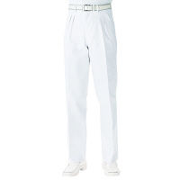 KAZEN メンズスラックス 医療白衣 ホワイト W100cm 436-80（直送品）