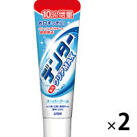 デンタークリアMAX　スーパークール　１０％増量品　1セット（2本）　ライオン　歯磨き粉