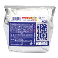 ウェットティッシュ アルコール除菌 大容量 詰替 320枚入 エリエール除菌できるアルコールタオルウイルス除去用 大王製紙