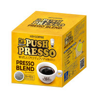 キーコーヒー　PUSH PRESSO（押すプレッソ）プレッソブレンド　1箱（10袋入）
