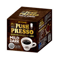 キーコーヒー　PUSH PRESSO（押すプレッソ）マイルドダーク　1箱（10袋入）
