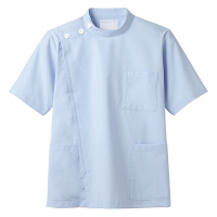 住商モンブラン ケーシー（メンズ・半袖） 医務衣 医療白衣 サックスブルー（水色） L 72-956（直送品）
