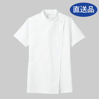住商モンブラン メンズ医務衣（ケーシージャケット） 医療白衣 半袖 白 L 72-962（直送品）