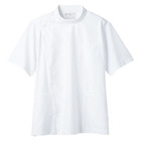 住商モンブラン メンズ医務衣（ケーシージャケット） 医療白衣 半袖 白 S 72-962（直送品）
