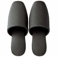布地風スリッパ　マニエラ　大きめM　グレー　１足