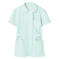 住商モンブラン レディスジャケット（ナースジャケット） 医療白衣 半袖 ミント/白 M 73-1448（直送品）