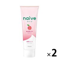 ナイーブ 洗顔フォーム 桃の葉エキス配合 130g 1セット（2個） クラシエ