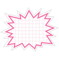 ササガワ タカ印 抜型カード 爆発 大 ピンク 16-4188 1箱（30枚入×5冊）（取寄品）