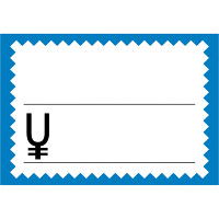 ササガワ タカ印 カード 中 ブルー枠 16-4368 1箱（50枚入×5冊）（取寄品）