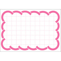 ササガワ タカ印 カード 中 ピンク波枠 16-4852 1箱（50枚入×5冊）（取寄品）