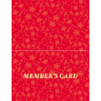 ササガワ メンバーズカード レリーフ赤 二つ折 16-4913 1セット(1冊(50枚)×5)