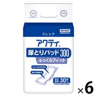 アクティ 尿とりパッド450 ふっくらフィット 1箱（30枚入×6パック）日本製紙クレシア - アスクル