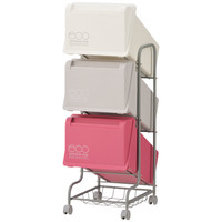 リス　分別スチールワゴン　3段　1台