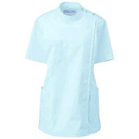 KAZEN　レディスXLA医務衣半袖　LL　サックス　XLA105-C/1-LL　（直送品）