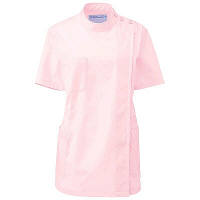KAZEN　レディスXLA医務衣半袖　S　ピンク　XLA105-C/3-S　（直送品）