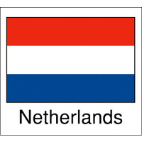 ササガワ 国旗シール Netherlands 22-2504 1袋（96片（24片×4シート）入×10冊）（取寄品）