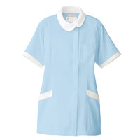 AITOZ（アイトス） サイドチュニック（女性用） ナースジャケット 医療白衣 半袖 サックス 3L 861343-007（直送品）