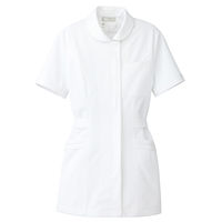 AITOZ（アイトス） サイドチュニック（女性用） ナースジャケット 医療白衣 半袖 ホワイト S 861349-001（直送品）