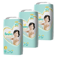 パンパース おむつ テープ L（9～14kg） 1ケース（52枚入×3パック） はじめての肌へのいちばん P&G